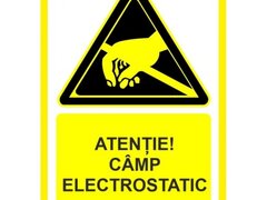 Placuta atentie camp electrostatic